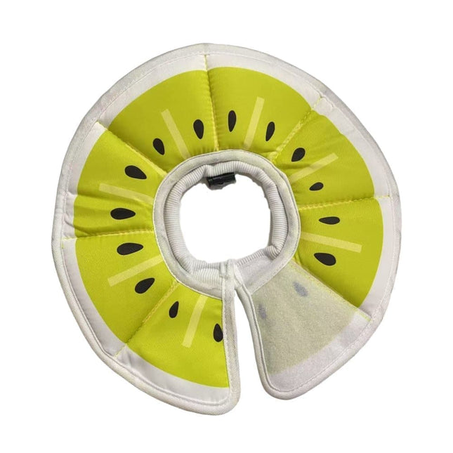1 Adjustable Protective Collar for Cats and Dogs with Velcro, Compatible with Cats, Green, S.