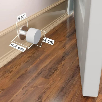 2-Pack Stainless Steel Self-Adhesive Door Stop, fits all doors.