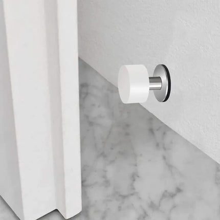 2-Pack Stainless Steel Self-Adhesive Door Stop, fits all doors.