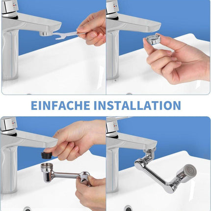 360° Swivel Faucet Extender with 2 Flow Modes, 1440° Rotation, for Kitchen Sink.