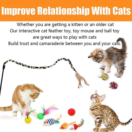 21 Piece Cat Toys for Kittens and Cats.