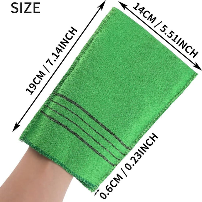 12 pcs Exfoliating Washcloth Scrub Glove Towel for Dead Skin Removal, one size.