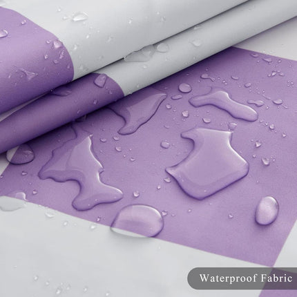 Retro Chess Pattern Checkered Shower Curtain, Purple, 180x180 cm.