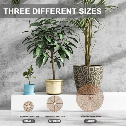 2-pack Brown Pot Covers, Waterproof and Cuttable, Prevents Pets from Digging, Compatible with Indoor and Outdoor Gardens, S.