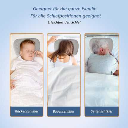 Microfiber Pillow with Ear Holes for Side Sleepers, Comfortable Perforated Design.