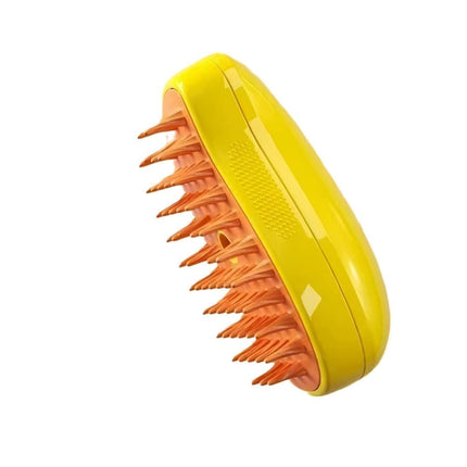 Pet Brush for Cats and Dogs, Yellow, Compatible with All Pets.