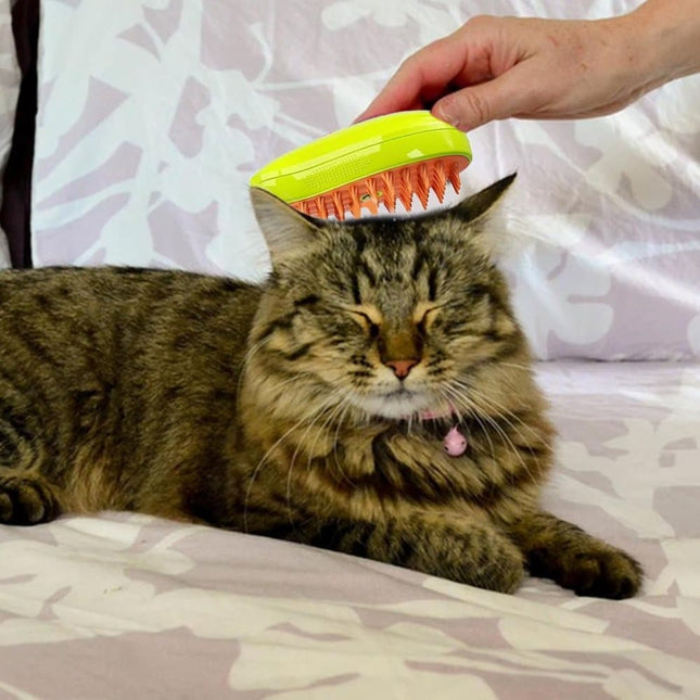 Pet Brush for Cats and Dogs, Yellow, Compatible with All Pets.