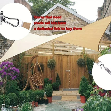 3m x 3m Waterproof UV-Protective Sun Sail for Garden Terrace Pool and Camping, 3X4M, Beige.