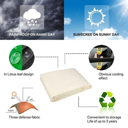 3X4M Sun Sail Waterproof UV Protective Outdoor Shade for Garden Terrace Pool Camping, Gray.