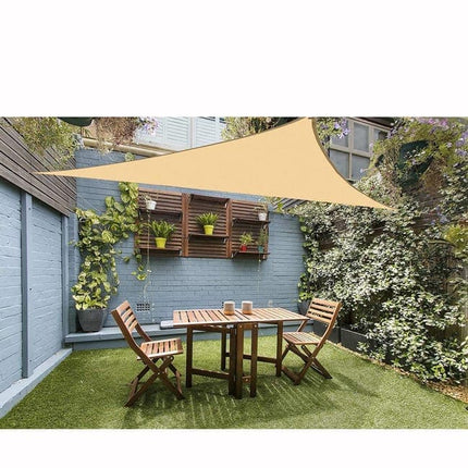 3m x 3m Waterproof UV Protective Sun Sail for Garden Terrace Pool and Camping, Light Orange.