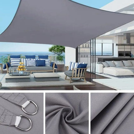 2X3M Waterproof UV-Protective Sun Sail for Outdoor Shade, Gray, 2x3m.