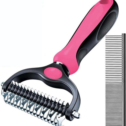 Pet grooming undercoat comb for dogs and cats, compatible with Oral-B Braun Xiaomi Philips Samsung, Pink.