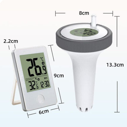 Floating Pool Thermometer Wireless with LED Display IPX8 Water Resistant, for Pool and Spa.