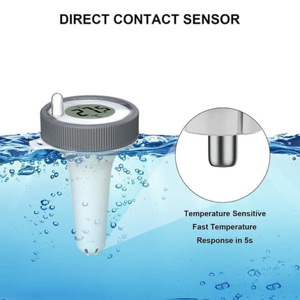 Floating Pool Thermometer Wireless with LED Display IPX8 Water Resistant, for Pool and Spa.