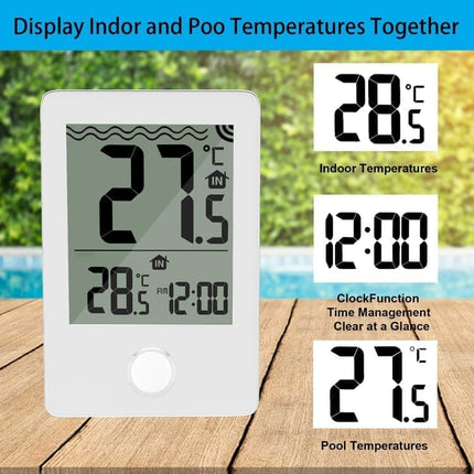 Floating Pool Thermometer Wireless with LED Display IPX8 Water Resistant, for Pool and Spa.