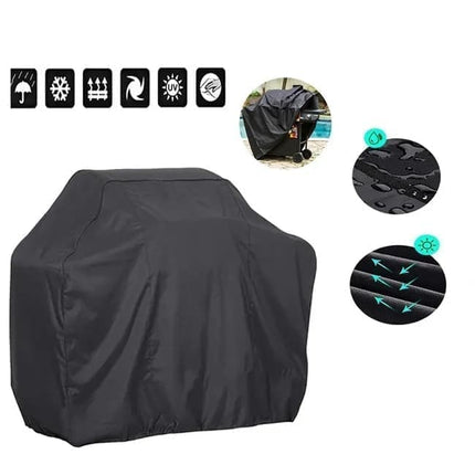 Waterproof BBQ Cover Oxford UV Protection, 145 x 61 x 117cm, for Garden Barbecue.