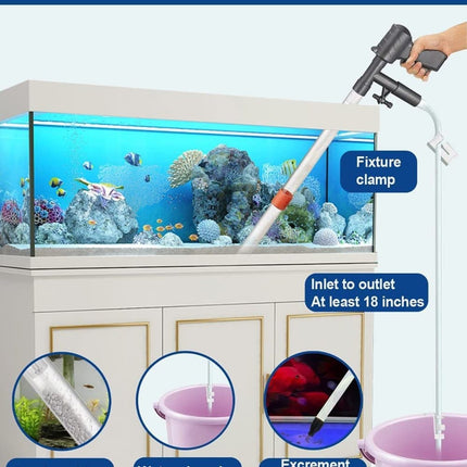 Aquarium Bottom Cleaner Set for Fish Tank, Effective Sand Cleaner, Compatible with Aquariums.