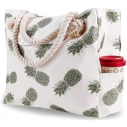 Large Waterproof Beach Bag for Women, Light Green, Extra Large.