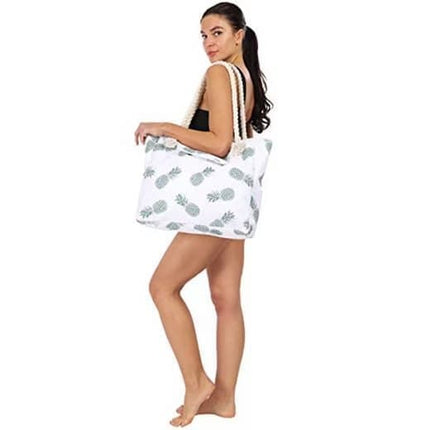 Large Waterproof Beach Bag for Women, Light Green, Extra Large.
