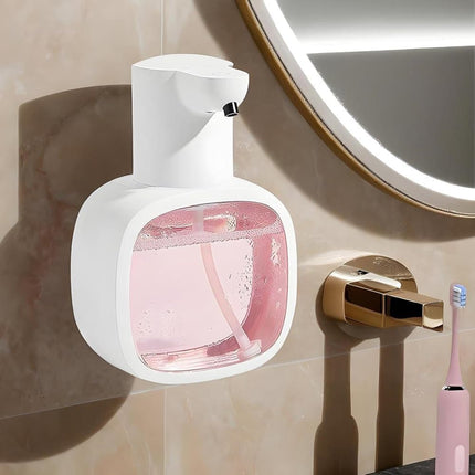 500ml Rechargeable Automatic Soap Dispenser Wall Mounted with 4 Levels, Compatible with Kitchen and Bathroom.