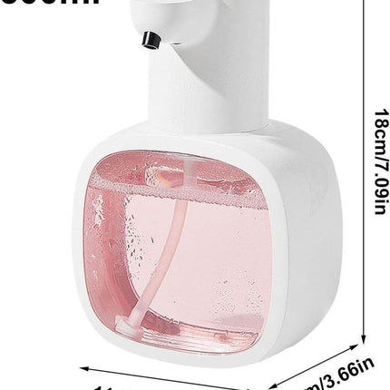 500ml Rechargeable Automatic Soap Dispenser Wall Mounted with 4 Levels, Compatible with Kitchen and Bathroom.