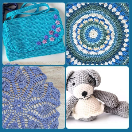 87-piece Crochet Hook Set for Beginners with Yarn and Knitting Accessories, Includes Crochet Bag, Ergonomic Crochet Hooks.