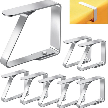 8 Picnic Table Cloth Clips, Elegant Solution for Table Setting, 8-pack.