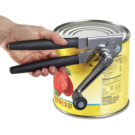 Manual Can Opener with Crank Handle, Foldable, Carbon Steel Blade, 5.2x22 cm, for Kitchen and Camping.