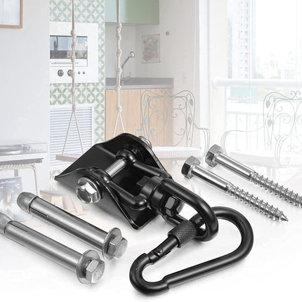 450kg Stainless Steel Swing Hooks with Screws for Hanging Chair Swing Yoga Towel, 360° Rotation.