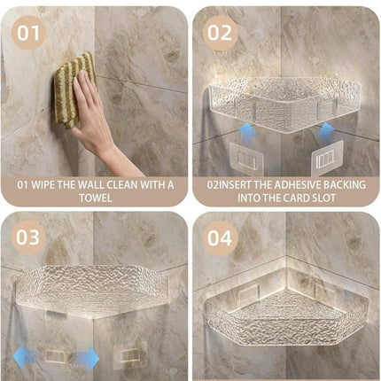 Hanging Shower Storage Shelf for Shampoo Soap and Bottles, No Drilling Bathroom Organizer.