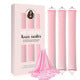 Heat-Free Hair Curlers 4-piece, Pink, Flexible Curling Rollers with Hook, Gentle Hair Care without Heat.