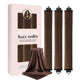 4-Piece Heat-Free Hair Curlers, Flexible Curling Rollers with Hook for Gentle Hair Care, Dark Brown.