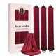 4-Piece Heat-Free Hair Curlers for All Hair Types, Flexible Curling Rollers with Hook, Gentle No Heat Hair Care, red.