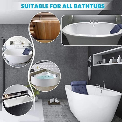 Bathtub Cushion with 7 Suction Cups, 4D Breathable Headrest for Relaxation, Compatible with Bathtubs & Massage Tubs, Blue.