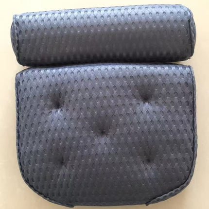 Bathtub Cushion with 7 Suction Cups, 4D Breathable Headrest for Relaxation, Compatible with Bathtubs & Massage Tubs, Blue.