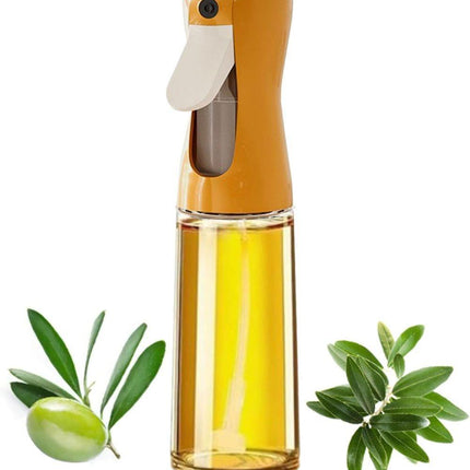 1PC Oil Spray 220 ml, BPA-free Glass Bottle for Cooking & Grilling, Even Spray, Compatible with Oil and Vinegar, Orange.