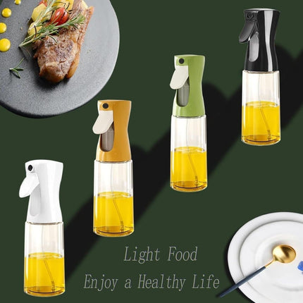 1PC Oil Spray 220 ml, BPA-free Glass Bottle for Cooking & Grilling, Even Spray, Compatible with Oil and Vinegar, Orange.