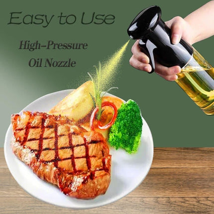 Oil Spray 220 ml, BPA-free Glass Bottle with Even Spray for Cooking & Grilling, Compatible with Oil and Vinegar, White, 1PC.