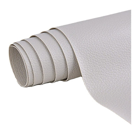 50 cm x 137 cm Self-adhesive Repair Patch for Leather Furniture, Light Gray, Compatible with Artificial Leather Fix Dekor.
