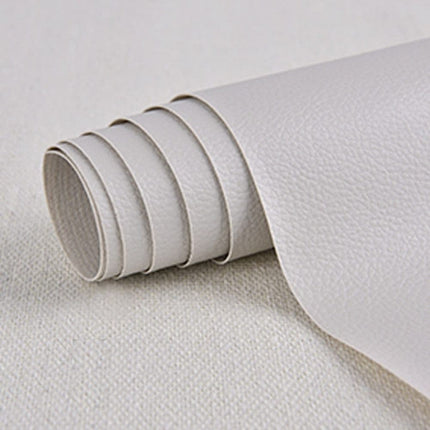 50 cm x 137 cm Self-adhesive Repair Patch for Leather Furniture, Light Gray, Compatible with Artificial Leather Fix Dekor.