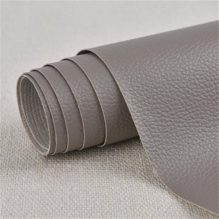 Artificial Leather Repair Patch Self-Adhesive, 30 cm x 137 cm, Gray, Fix Dekor Compatible.
