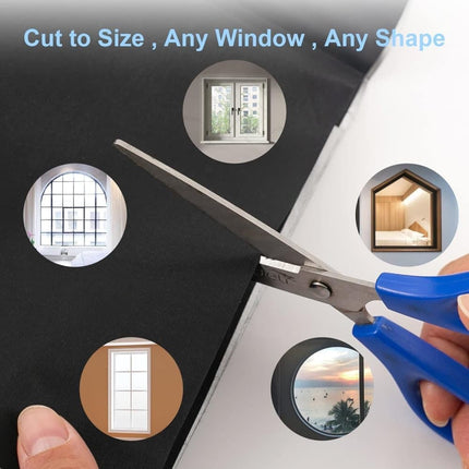 Blackout curtain with suction cups, UV protection, easy assembly for bedroom windows, home and travel, 100% blackout, 145x200cm.