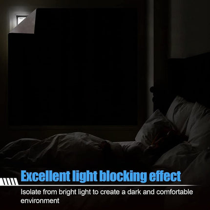 Blackout curtain with suction cups, UV protection, easy assembly for bedroom windows, home and travel, 100% blackout, 145x200cm.