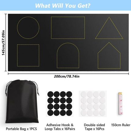 Blackout curtain with suction cups, UV protection, easy assembly for bedroom windows, home and travel, 100% blackout, 145x200cm.