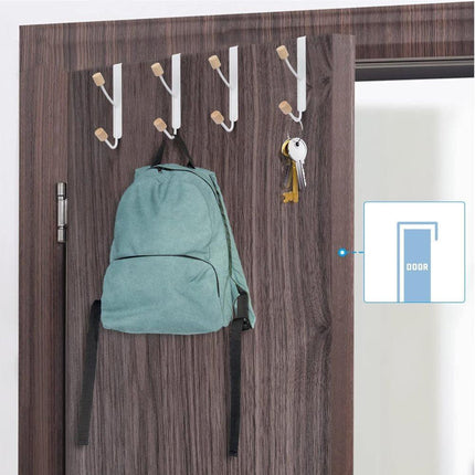 4 Pack Hanging Hooks for Doors, Single Door Hook.