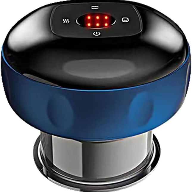 12-Speed Electric Cupping Therapy Machine with 12 Modes and 12 Cupping Cups, Blue.