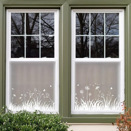 Privacy Window Film Dandelion Pattern UV Protection for Bathroom, 45cm x 500cm.