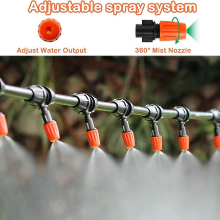 50m Automatic Drip Irrigation System for Garden Greenhouse, Lawn, Terrace, Compatible with Most Brands.