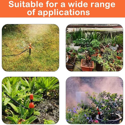 50m Automatic Drip Irrigation System for Garden Greenhouse, Lawn, Terrace, Compatible with Most Brands.