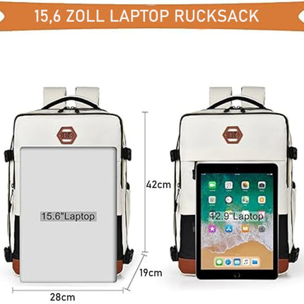 Multifunctional Backpack with Shoe Compartment for School Travel and Work, 28x19x42 cm, Black.